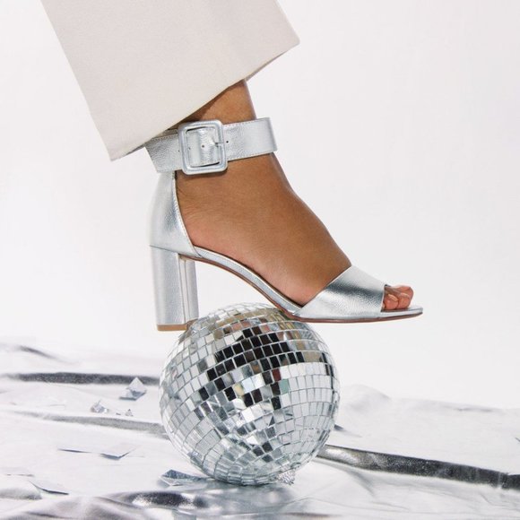 NIB $75 CHINESE LAUNDRY Women 7.5 Natural SNAKE Animal Print Rumor Heeled Sandal - Picture 11 of 14